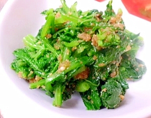 ぬき菜(間引きした大根の葉)の胡麻和え レシピ・作り方